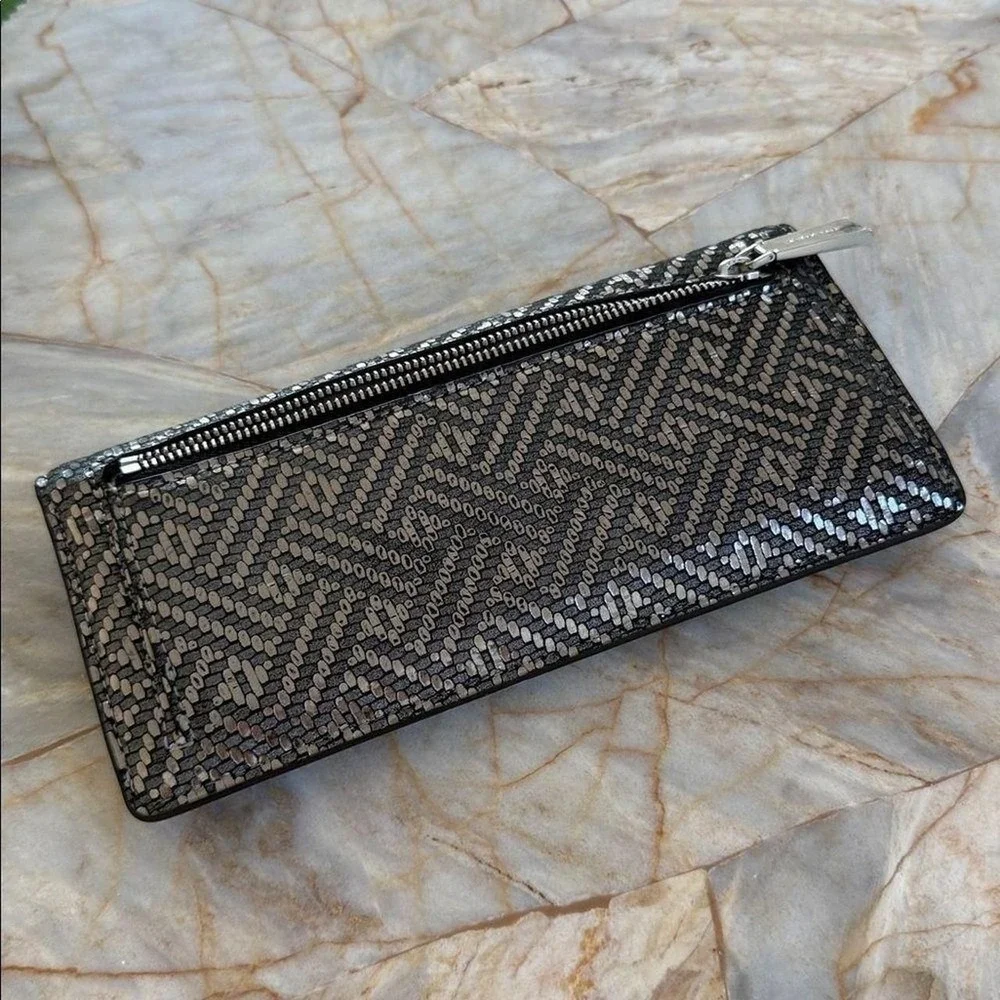 Michael-kors Women's Black and Grey Wallet-purses